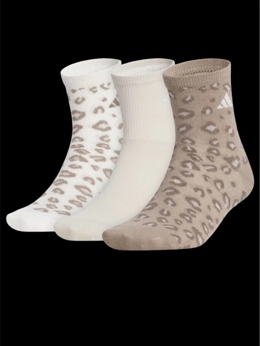 🆕 Adidas Leopard High Quarter Socks 3 Pack